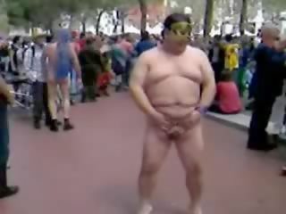 Fat Asian youngster Jerking On The Street film