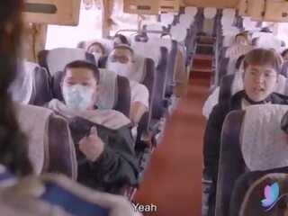 Dospělý video tour autobus s prsatá asijské fena původní číňan av pohlaví klip s angličtina náhradník