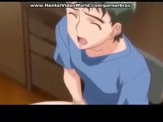 Animen tonårs dotter går ahead kul fan i säng