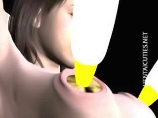 Provocative 3d hentai maly gets susu vibrated