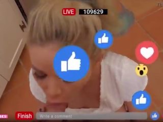 Getting Revenge From Her Cheating partner By Blowing Her Stepbrother on FB LIVE