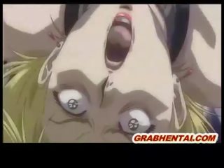 Si rambut perang hentai super brutally tentacles fucked