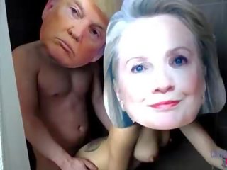 Donald trump ja hillary clinton reaalne kuulsus seks klamber lint kaitsmata xxx