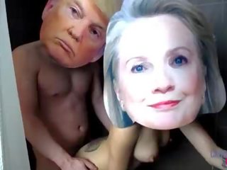Donald trump و hillary clinton حقيقي شهرة جنس قصاصة شريط معرض للخطر الثلاثون