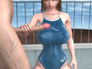 Big jugged blonde animated street girl