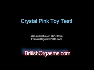 Kristalli vaaleanpunainen itsetyydytys lelu testi