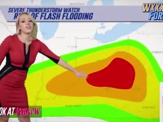 Meteorologist &lpar;zoey monroe&rpar; warns arasında humidity sliding içinde olarak &lpar;michael vegas&rpar; slides onun johnson içinde onu seçki - bakmak ather şimdi