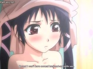 Anime perempuan simpanan mendapat pantat/ punggung diisi oleh prick
