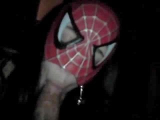 Spidergirl gives a sticky blowjob clip