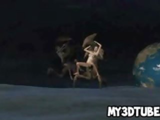 Foxy 3D feature Gets Fucked By An Alien On The Moon
