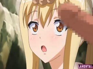 Blonde Hentai young woman Sucks And Gets Fucked On The Beach
