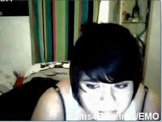 EMO attractive Chubby Teen Goth young female On Cam!