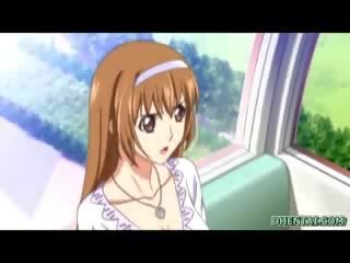 Busty hentai được ngón cô ấy wetpussy và fucked lược