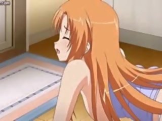 Liederlijk anime rijden een putz op vloer