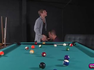 Playing Pool opens Luke Hard And Horny