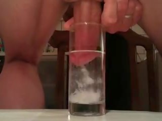 Huge 6 Times Underwater Cumshot In A Glass Of Water !