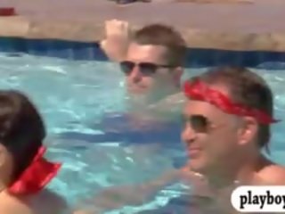 Couple Swingers Having Fun By The Pool And Enjoying It