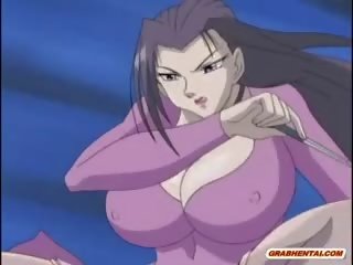 Hentai mẹ với to bình có ba người fucked lược