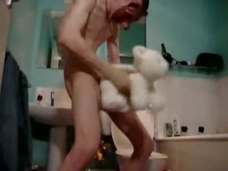 Skinny boy Fuck His Little Toy Bear mov