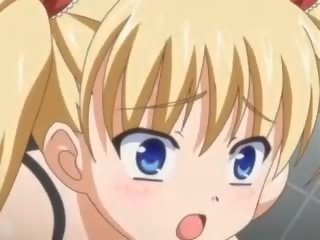 Tenåring anime blond får en aksel i henne rumpe