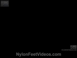 Aprilb Nicholas sexually aroused Nylon Feet show