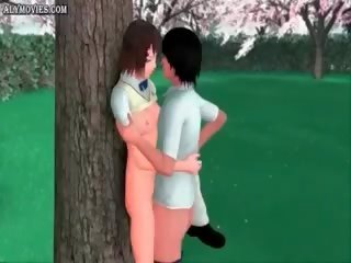 Animated darling Having sex clip In Park