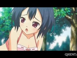 Hentai stunner slit fucked in a pool outdoor