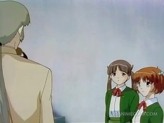 Innocent anime mademoiselle seducing her hard up teacher