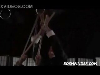 Susieta shibari suspended ir spanked