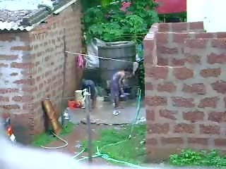 Watch This Two super Sri Lankan mademoiselle Getting Bath In Outdoor